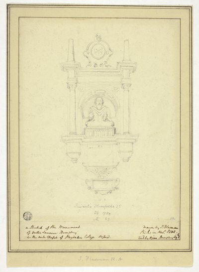Monumento al Doctor Lawrence Humphrey de John Flaxman