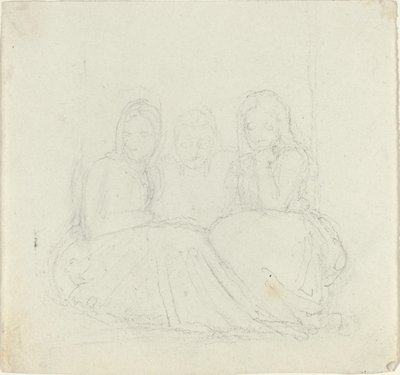 Tres figuras femeninas sentadas de John Flaxman
