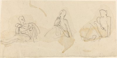 Tres figuras sentadas de John Flaxman