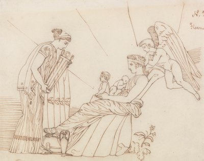A Febo en su nacimiento, de Esquilo, Furias de John Flaxman