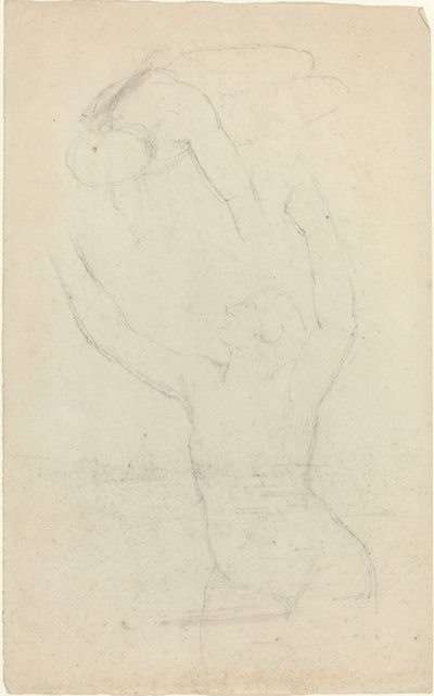 Dos figuras en el aire alcanzándose de John Flaxman