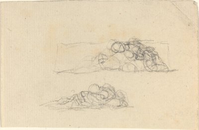 Dos grupos de figuras acurrucadas de John Flaxman