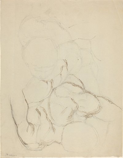 Dos desnudos masculinos vistos desde arriba de John Flaxman
