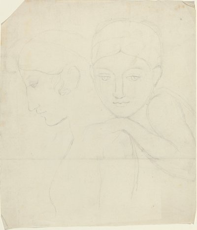 Cabezas de dos mujeres de John Flaxman