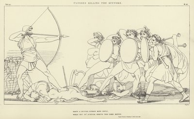 Ulises matando a los pretendientes de John Flaxman
