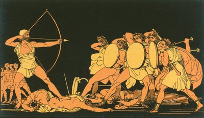 Ulises matando a los pretendientes de John Flaxman
