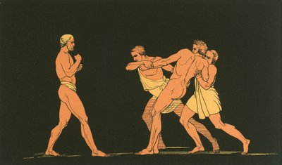 Ulises preparándose para luchar con Irus de John Flaxman