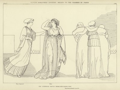 Venus disfrazada invitando a Helena a la cámara de París de John Flaxman