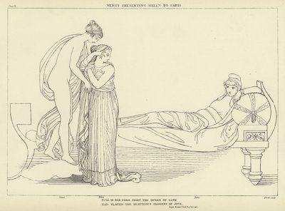 Venus Presentando a Helena a Paris de John Flaxman