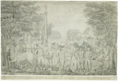 La rendición británica de sus armas al General Washington después de su derrota en Yorktown, Virginia, octubre de 1781 de John Francis Renault