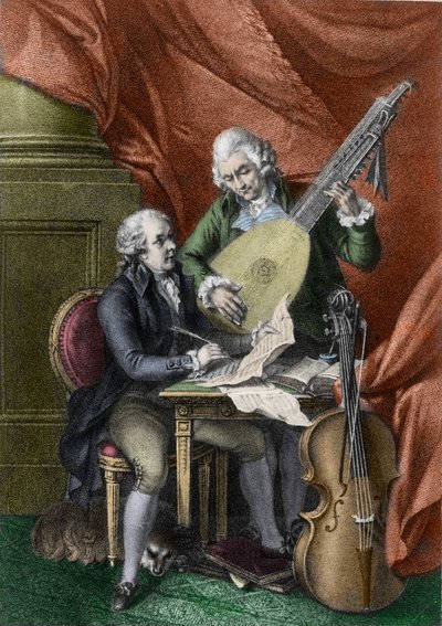Wolfgang Amadeus Mozart y Franz Joseph Haydn de John Francis Rigaud