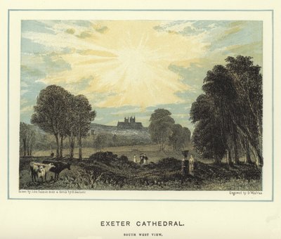 Catedral de Exeter, vista suroeste de John Francis Salmon