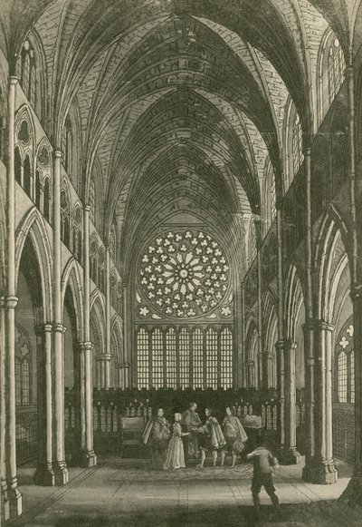 Leonard impidiendo el matrimonio del Conde de Rochester con Amabel en el coro de San Pablo de John Franklin