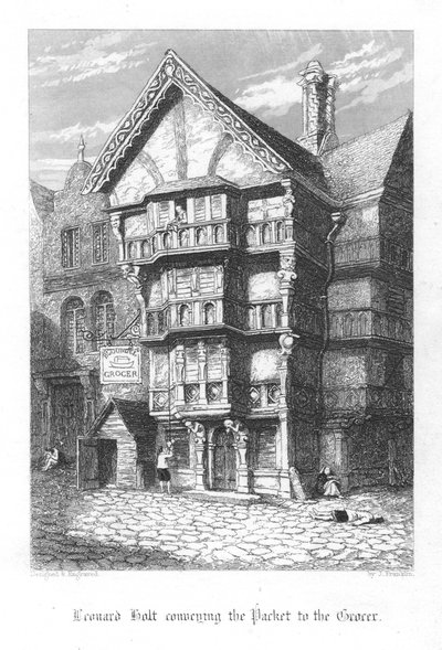 Escena de Old St Pauls de William Harrison Ainsworth, 1855 de John Franklin
