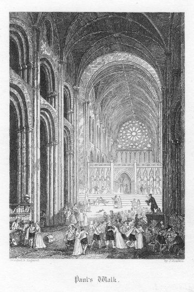 Escena de Old St Pauls de William Harrison Ainsworth de John Franklin