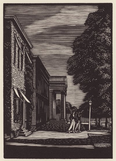 Cambridge: Downing (xilografía) de John Frederick Greenwood