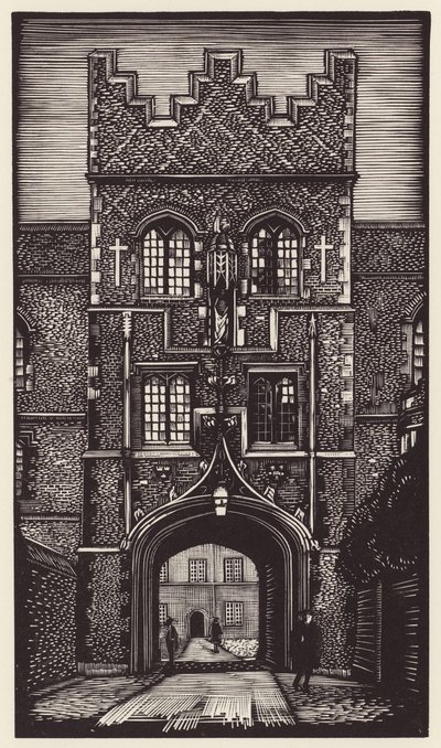 Cambridge: Jesus (xilografía) de John Frederick Greenwood