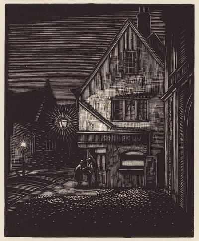Cambridge: Peas Hill (xilografía) de John Frederick Greenwood
