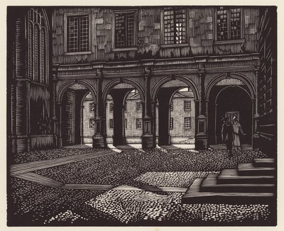 Cambridge: Peterhouse (xilografía) de John Frederick Greenwood