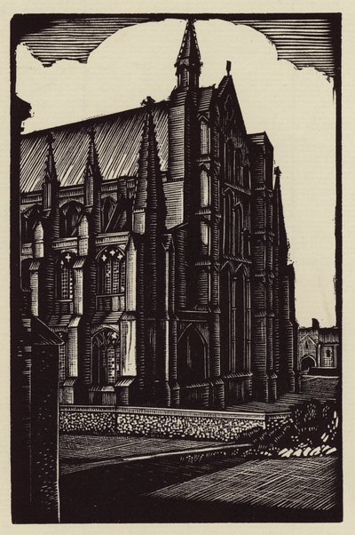 Catedral de Ely: The East End (xilografía) de John Frederick Greenwood