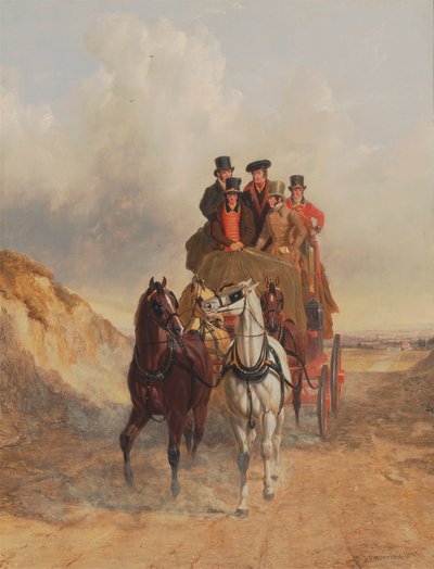 El autocar de Royal Mail en la carretera de John Frederick Herring
