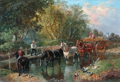 Cruzando el arroyo de John Frederick Herring Junior