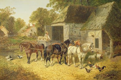 Caballos en arnés de John Frederick Herring Junior