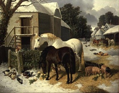 El corral en invierno de John Frederick Herring Jnr
