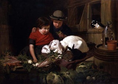 Aficionados a los conejos de John Frederick Herring Senior