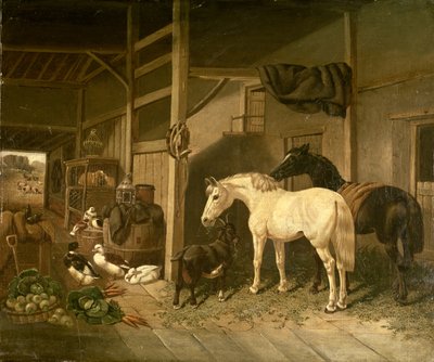 Interior de establo de John Frederick Herring Senior