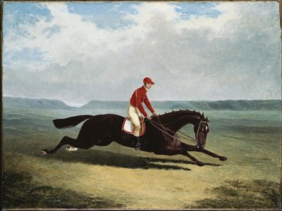 El barón con Bumpy Up, en Newmarket de John Frederick Herring Senior
