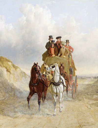 El coche de correos real en la carretera, 1841 de John Frederick Herring Senior
