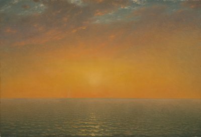 Puesta de sol en el mar, 1872 de John Frederick Kensett