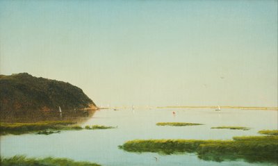 Vista del río Shrewsbury, Nueva Jersey de John Frederick Kensett