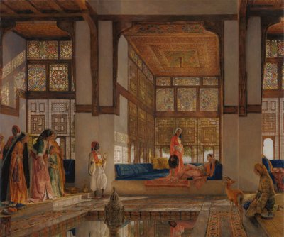 Una dama recibe visitas (La recepción) de John Frederick Lewis