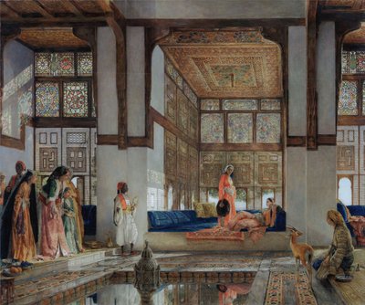 Una dama recibe visitas (La recepción) de John Frederick Lewis