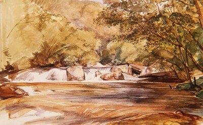 Una piscina y un río escocés de John Frederick Lewis