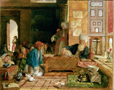 Interior de una escuela, El Cairo de John Frederick Lewis