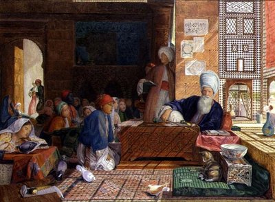Interior de una Escuela, El Cairo de John Frederick Lewis