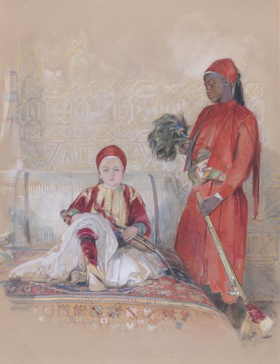 Iskander Bey y su sirviente, ca. 1848 de John Frederick Lewis