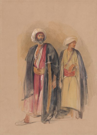 El jeque Hussein de Gebel Tor y su hijo de John Frederick Lewis