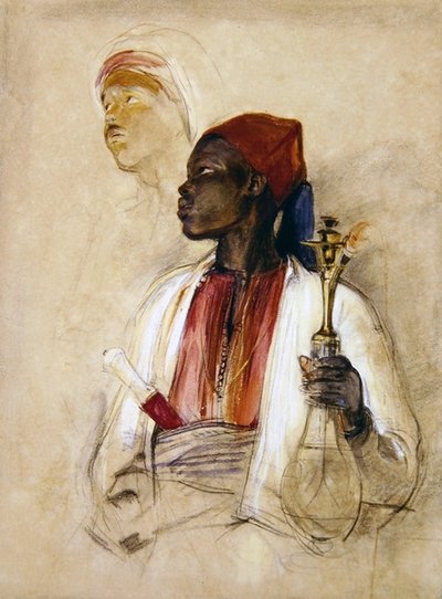 Estudio para el Portador de la Pipa, c.1856 de John Frederick Lewis