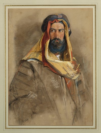 Estudio de un jeque árabe de John Frederick Lewis