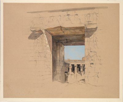 El Templo de Edfu: La Puerta del Pilón de John Frederick Lewis