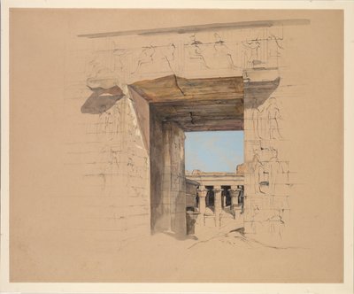El Templo de Edfu: La Puerta del Pilón, 1850 de John Frederick Lewis