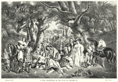 Una fiesta campestre del tiempo de Carlos II de John Frederick Tayler