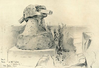 Antiguo molino de mano en el Monte Tabor, 1902 de John Fulleylove
