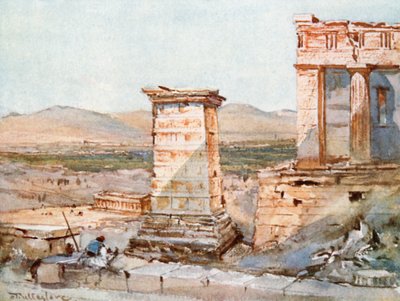 Atenas. El monumento de Agripa y la Pinacoteca de John Fulleylove