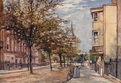 Church Row, Hampstead (litografia en color) de John Fulleylove