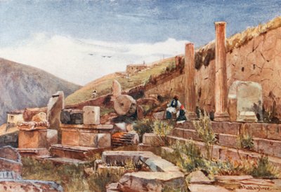 Delfos. El pórtico de los atenienses de John Fulleylove